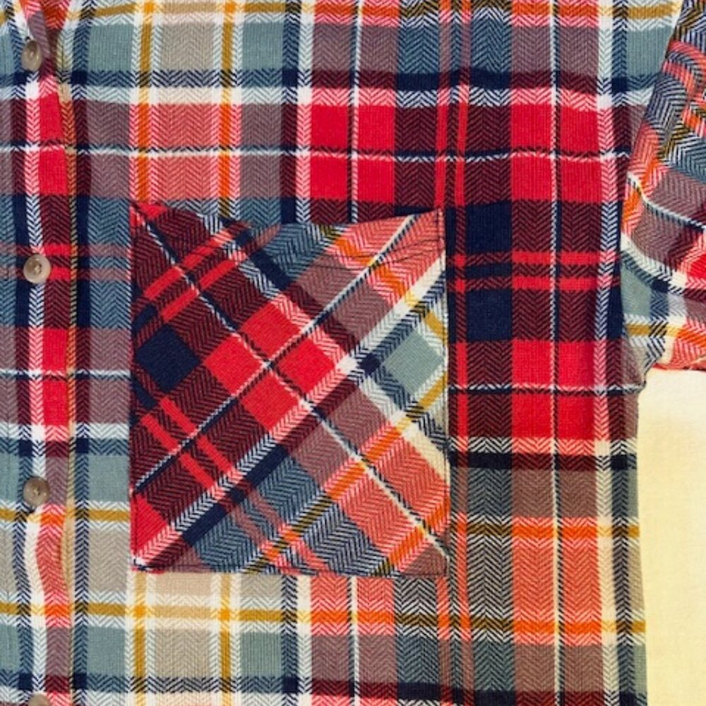 Polly & Esther Plaid Shirt with Drawstring Tie - Sz - S -NWT - Picture 4 of 12